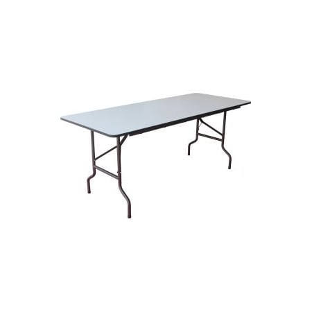 Iceberg Interion Folding Table, Gray Wood, 72 in W x 30 in L 67273